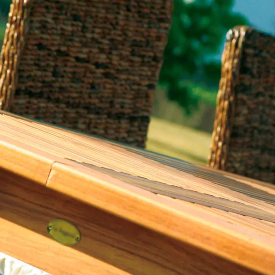 Indoor/Outdoor teak round dining table Real Table, modern design Viadurini