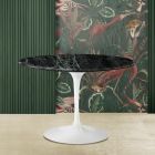 Eero Saarinen Tulip Table H 73 with Green Alpi Marble Top Made in Italy - Scarlet Viadurini