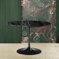 Tulip Eero Saarinen H 73 Table with Green Alps Marble Top Made in Italy - Scarlet