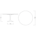 Tulip Table Eero Saarinen H 73 in Calacatta Michelangelo Made in Italy - Scarlet Viadurini