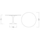 Tulip Table Eero Saarinen H 73 in Calacatta Michelangelo Made in Italy - Scarlet Viadurini
