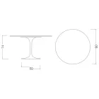 Tulip Table Eero Saarinen H 73 in Ceramic Entzo Made in Italy - Scarlet Viadurini