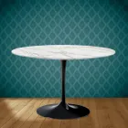 Tulip Table Eero Saarinen H 73 in Ceramic Morpheus Made in Italy - Scarlet Viadurini