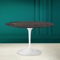 Tulip Eero Saarinen H 73 Table in Ceramic Noir Desire Made in Italy - Scarlet