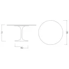 Tulip Table Eero Saarinen H 73 in Ceramic Rem Made in Italy - Scarlet Viadurini