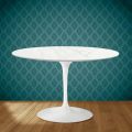 Tulip Table Eero Saarinen H 74 in Ceramic Rem Made in Italy - Scarlet