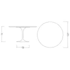 Tulip Table Eero Saarinen H 73 in Ceramic Rem Made in Italy - Scarlet Viadurini