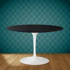 Tulip Table Eero Saarinen H 73 in Ceramic Sirius Made in Italy - Scarlet Viadurini