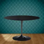 Tulip Table Eero Saarinen H 73 in Ceramic Sirius Made in Italy - Scarlet Viadurini