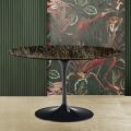 Tulip Eero Saarinen H 73 Table in Emperador Dark Marble Made in Italy - Scarlet