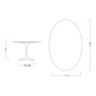 Tulip Table Eero Saarinen H 73 Oval in Ceramic Rem Made in Italy - Scarlet Viadurini