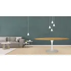 Tulip Table Eero Saarinen H 73 Oval in Natural Oak Made in Italy - Scarlet Viadurini