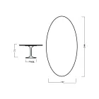 Tulip Table Eero Saarinen H 73 Oval in Moka Stained Oak Made in Italy - Scarlet Viadurini