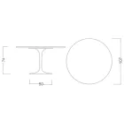 Tulip Table Eero Saarinen H 73 Round in Absolute White Made in Italy - Scarlet Viadurini