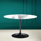 Tulip Table Eero Saarinen H 73 Round in Statuario Altissimo Made in Italy - Scarlet Viadurini