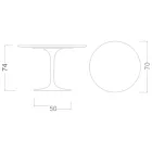 Eero Saarinen Tulip Table H 74 with Black Liquid Laminate Top Made in Italy - Scarlet Viadurini