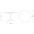 Tulip Table Eero Saarinen H 74 with Carrara Marble Top Made in Italy - Scarlet Viadurini