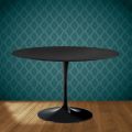 Eero Saarinen Tulip Table H 74 in Domoos Ceramic Made in Italy - Scarlet
