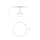 Tulip Table Eero Saarinen H 74 in Ceramic Morpheus Made in Italy - Scarlet Viadurini