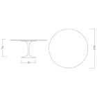 Tulip Table Eero Saarinen H 74 in Arabescato Marble Made in Italy - Scarlet Viadurini