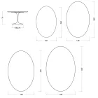 Eero Saarinen Tulip Table H 74 Oval in Liquid Laminate Made in Italy - Scarlet Viadurini