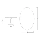 Eero Saarinen Tulip Table H 74 Oval in Black Marquinia Marble Made in Italy - Scarlet Viadurini