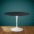 Eero Saarinen Tulip Table H 74 Round in Ceramic Domoos Made in Italy - Scarlet