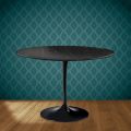 Eero Saarinen Tulip Table H 74 Round in Somnia Ceramic Made in Italy - Scarlet