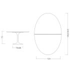 Tulip Table Eero Sarinen H 73 Oval Extendable in Black Liquid Laminate - Scarlet Viadurini