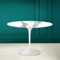 Tulip Saarinen H 73 Round Table in Ceramic Statuary Altissimo Made in Italy - Scarlet