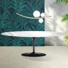 Saarinen Tulip Table H 74 cm in Glossy White Florim Ceramic - Scarlet Viadurini