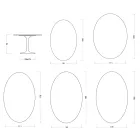 Saarinen Tulip Table H 74 cm in Glossy White Florim Ceramic - Scarlet Viadurini