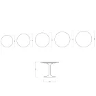 Saarinen Tulip Table H 74 cm in Florim Calacatta Gold Gloss Ceramic - Scarlet Viadurini