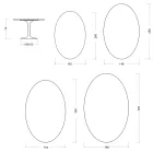Saarinen Tulip Table H 74 cm in Matt Florim Statuario Ceramica - Scarlet Viadurini