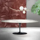 Saarinen Tulip Table H 74 cm in Matt Florim Statuario Ceramica - Scarlet Viadurini