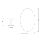 Tulip Table Saarinen H 74 Oval in Carrara Marble Statuarietto Made in Italy - Scarlet Viadurini