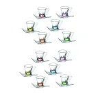 Transparent or Colored Crystal Ecological Coffee Cups 12 Pieces - Amalgam Viadurini