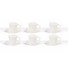 Tea Cups in White Porcelain Decorated 6 Pieces Shabby Design - Rafiki Viadurini