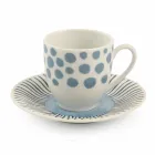 Coffee Cups with Saucer in Colored Porcelain 12 Pieces - Backdrop Viadurini