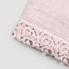 Heavy Linen Bath Towel with Italian Quality Poema Lace 2 Colors - Castle Viadurini