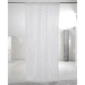 White Light Linen Curtain with Organza and Embroidery Italian Luxury - Marinella