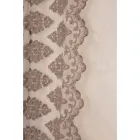 Light Linen Curtain with Organza and Gothic Embroidery in the Luxury Center - Marinella Viadurini