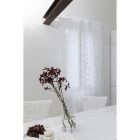 Retro Light Linen Curtain with Organza and Italian Luxury Embroidery - Marinella Viadurini