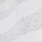 White Linen Curtain with Organza and Shabby Design Embroidery Made in Italy - Marpessa Viadurini