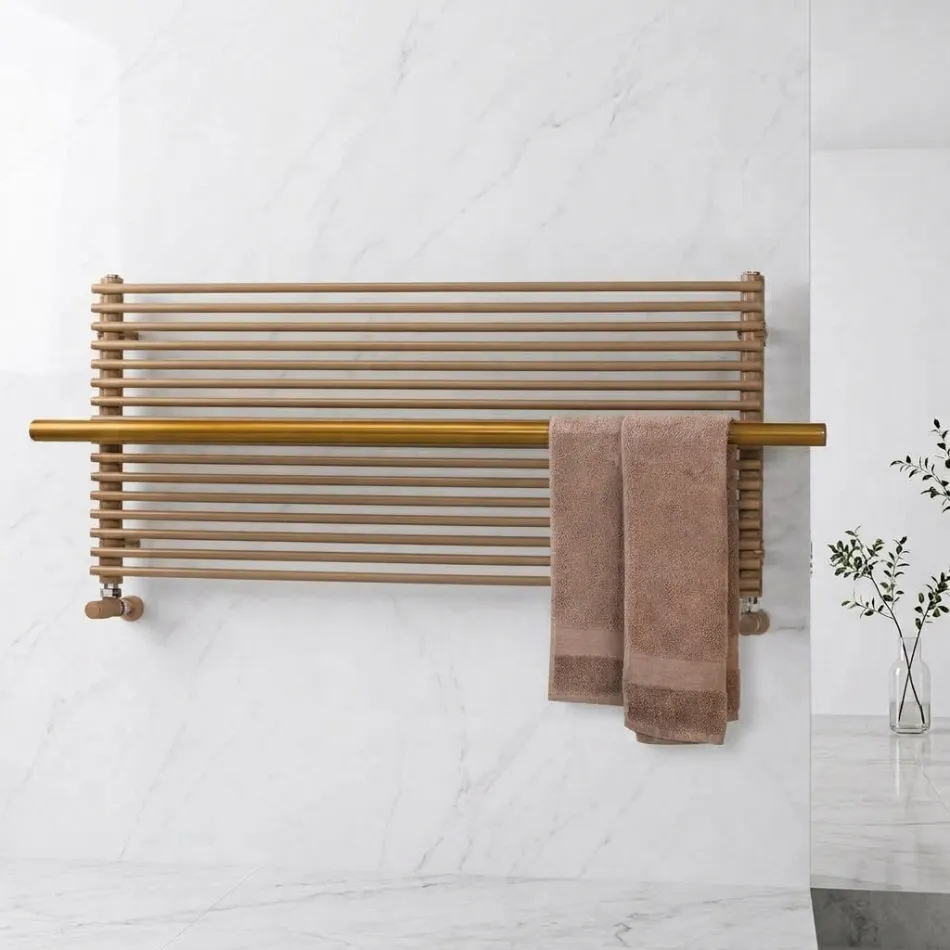 Beige Mixed Carbon Steel Radiator Made in Italy - Solaris Viadurini