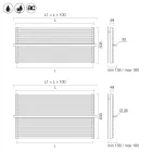 Beige Mixed Carbon Steel Radiator Made in Italy - Solaris Viadurini