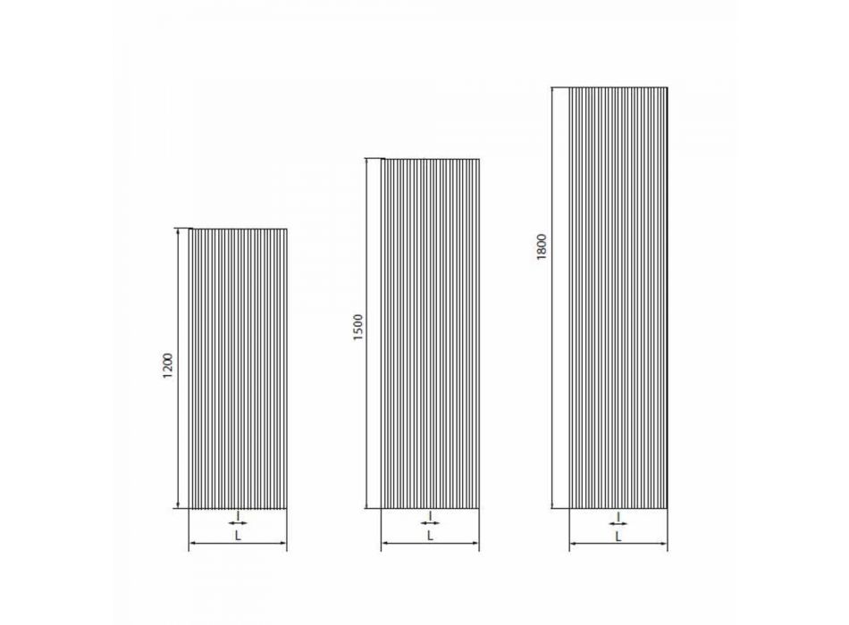 Vertical Design Hydraulic Wall Radiator in Steel 900 W - 1000 Lines Viadurini