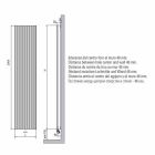Vertical Design Hydraulic Wall Radiator in Steel 900 W - 1000 Lines Viadurini