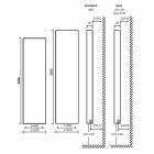 Vertical Hydraulic Design Radiator in Aluminum up to 1061 Watt - Bent Viadurini