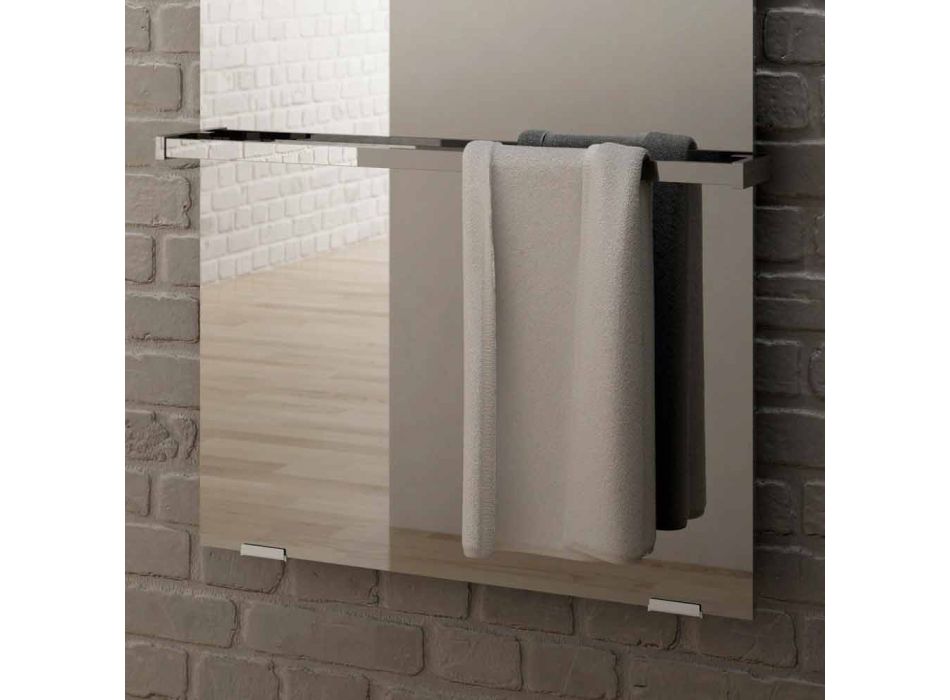 Design floor electric radiator in transparent Star glass Viadurini